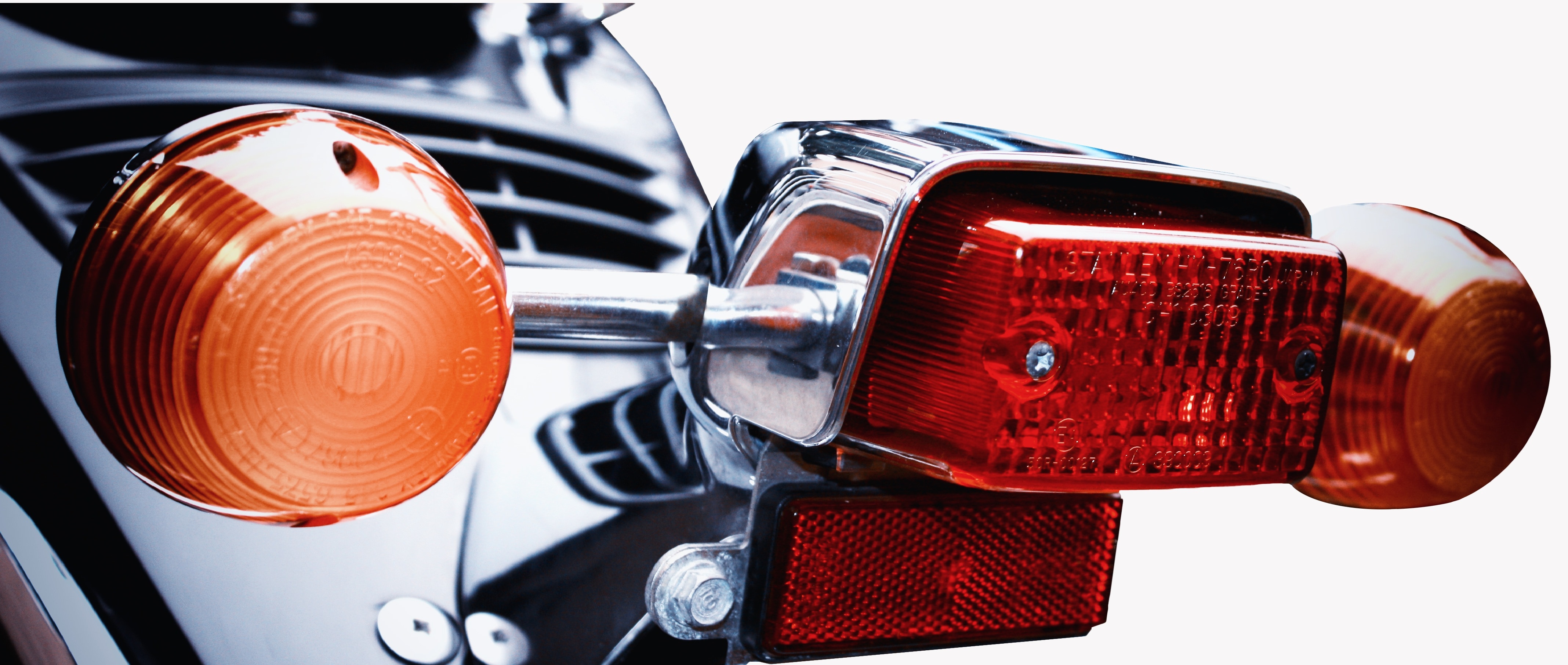 red motorcycle tail light