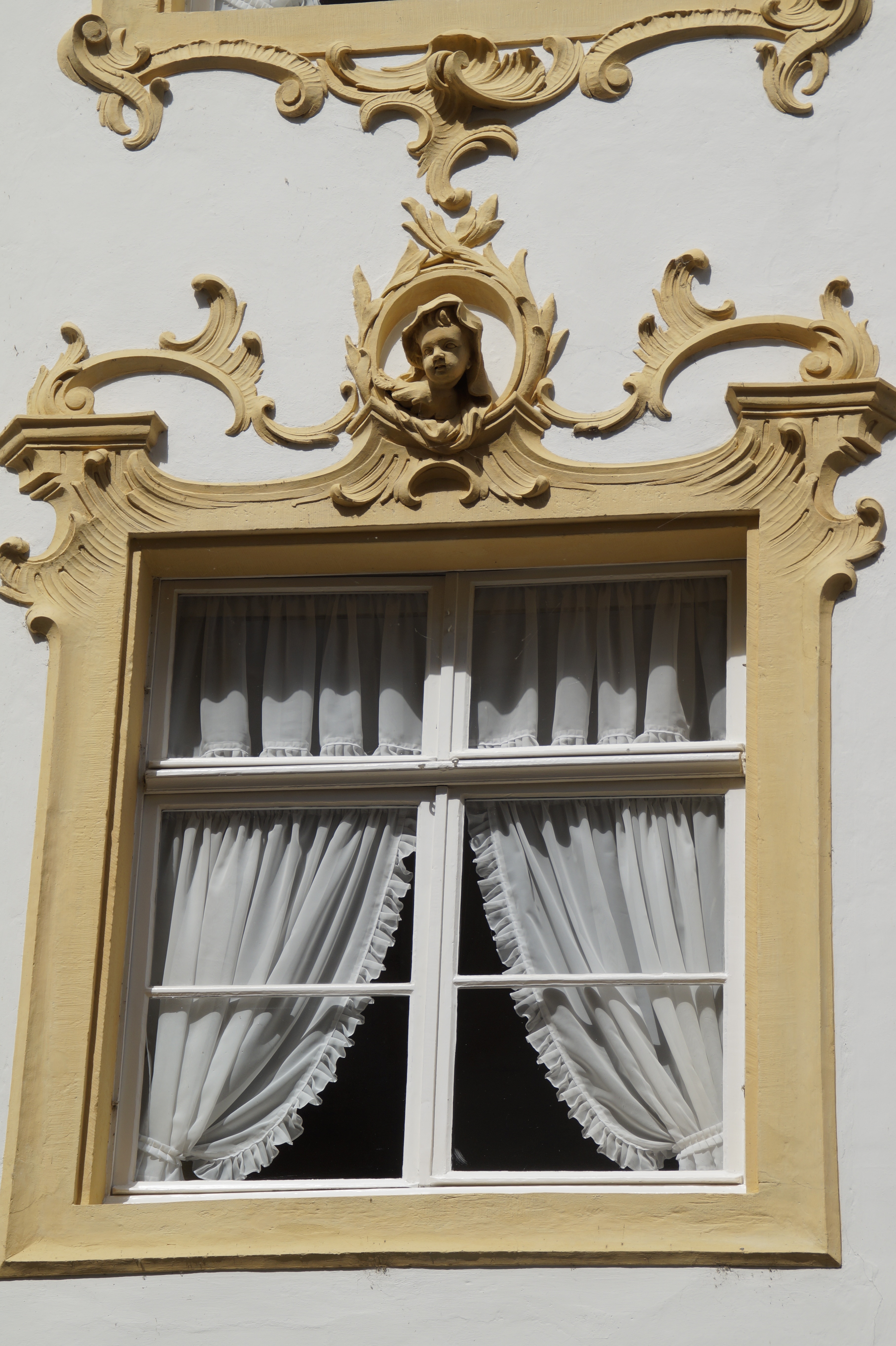 beige wooden window frame