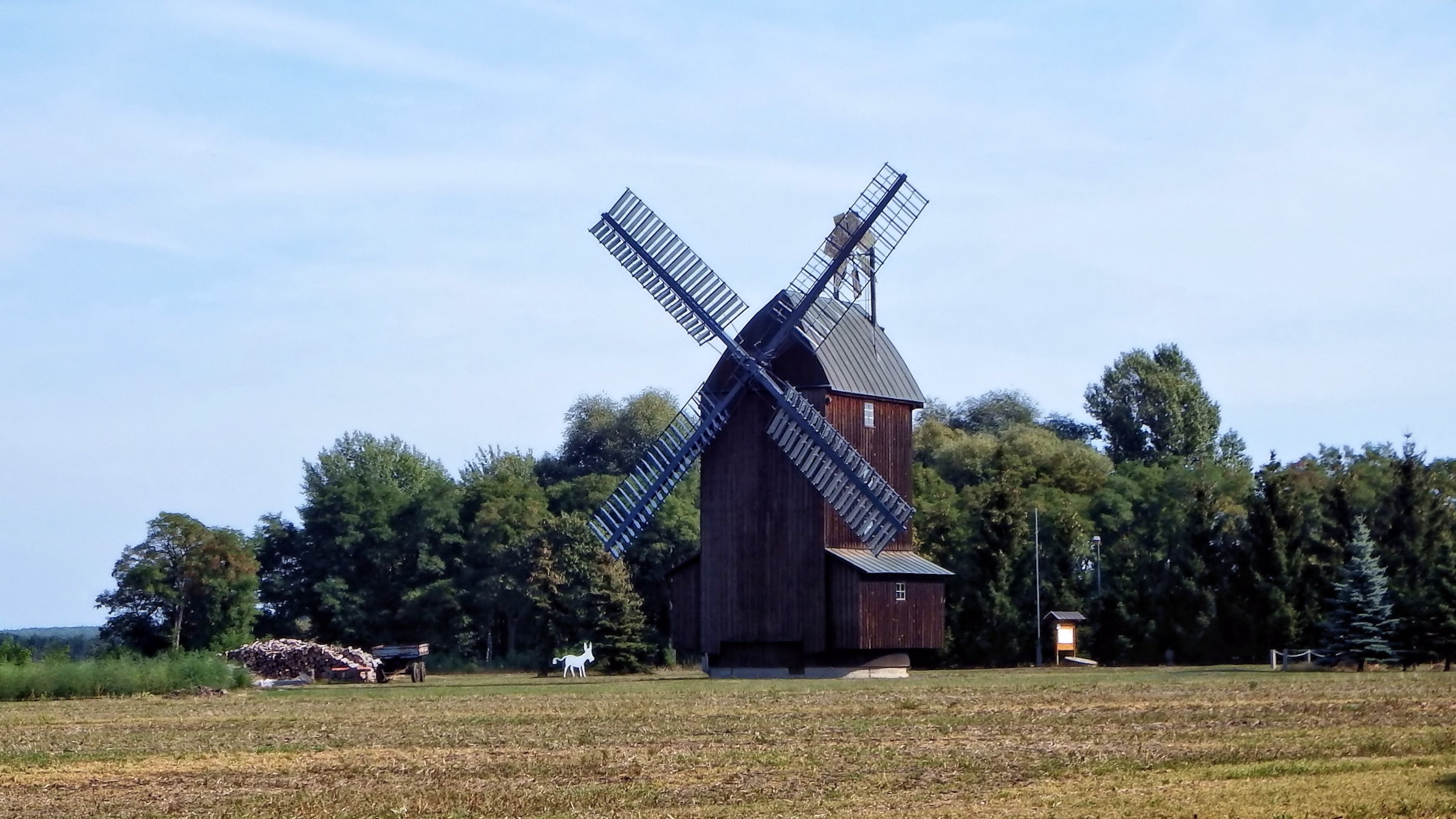 barn with windmill