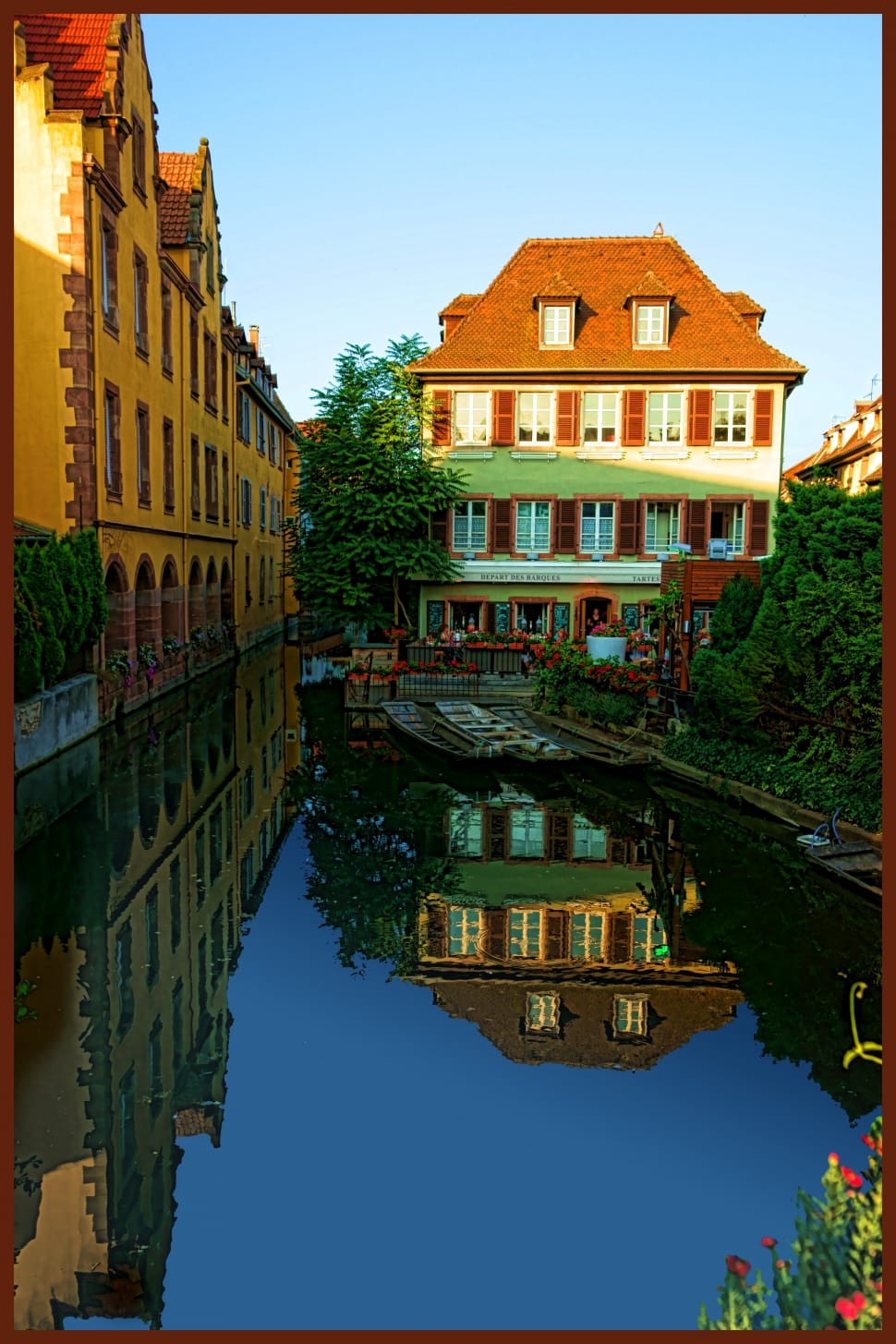 Town, Colmar, Canal, House, France, architecture, building exterior preview