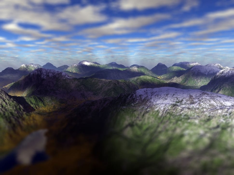 grass covred mountain ranges preview