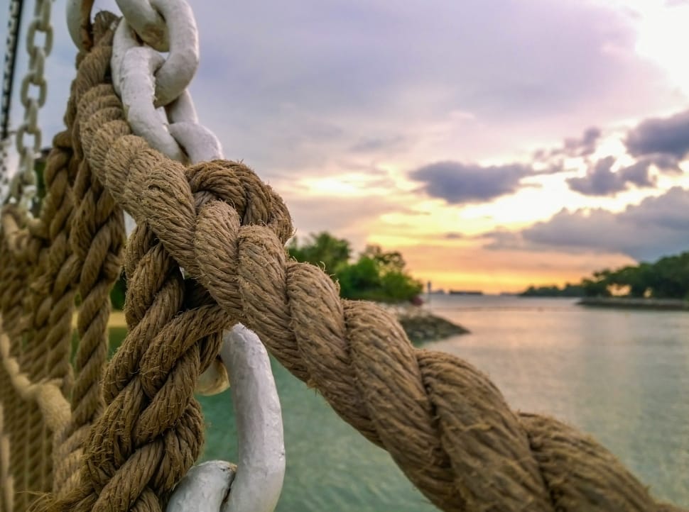 Bridge, Chain, Sunset, Outdoor, Rope, rope, strength preview
