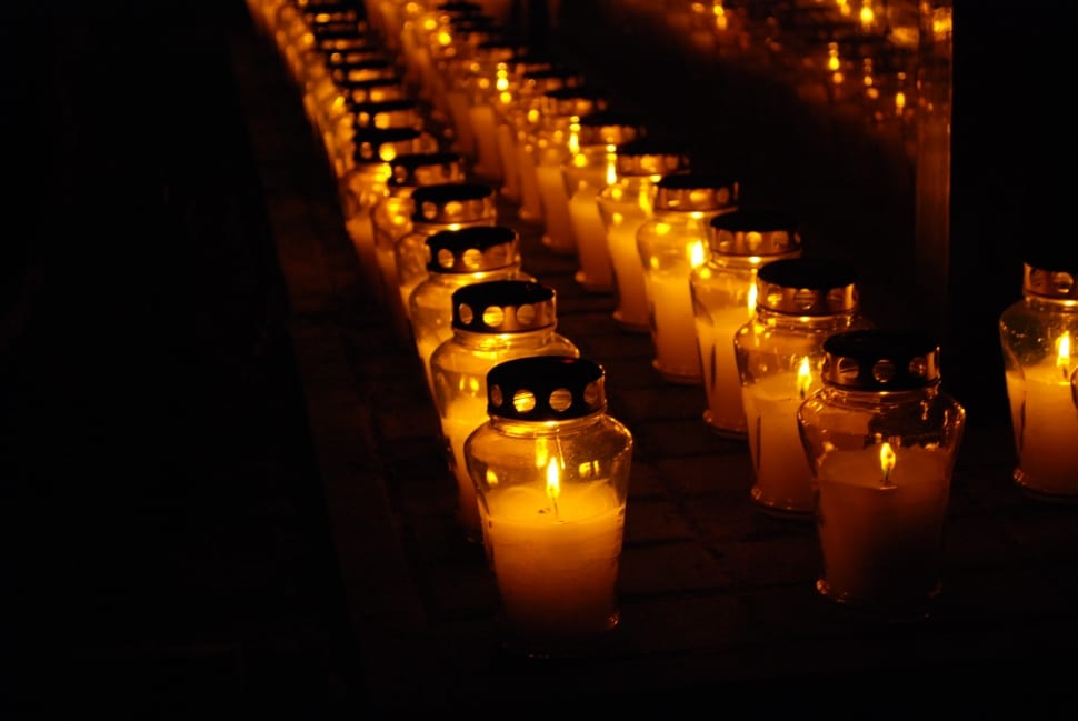 Candle, Light, Cemetery, Candles, candle, in a row preview