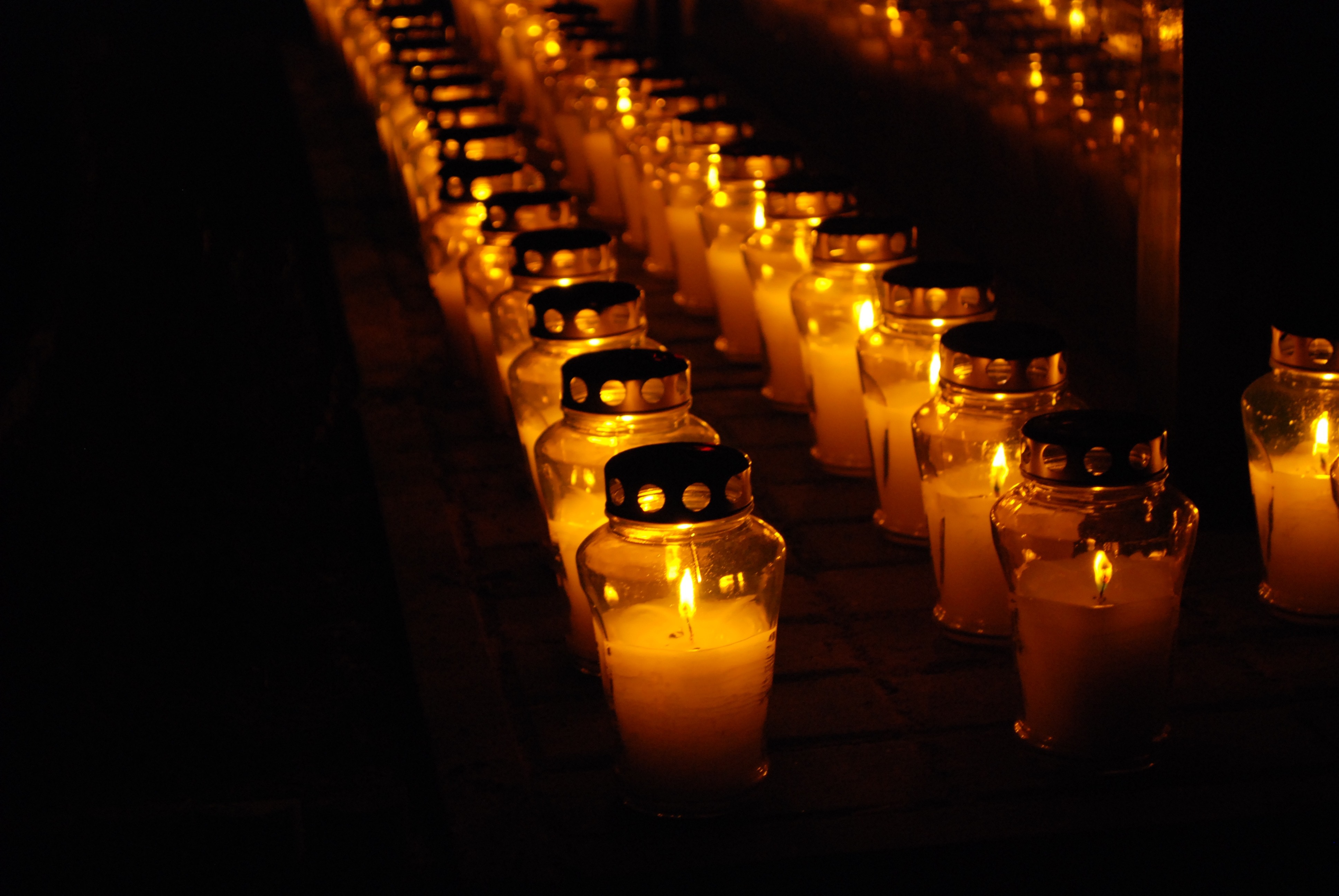 Candle, Light, Cemetery, Candles, candle, in a row