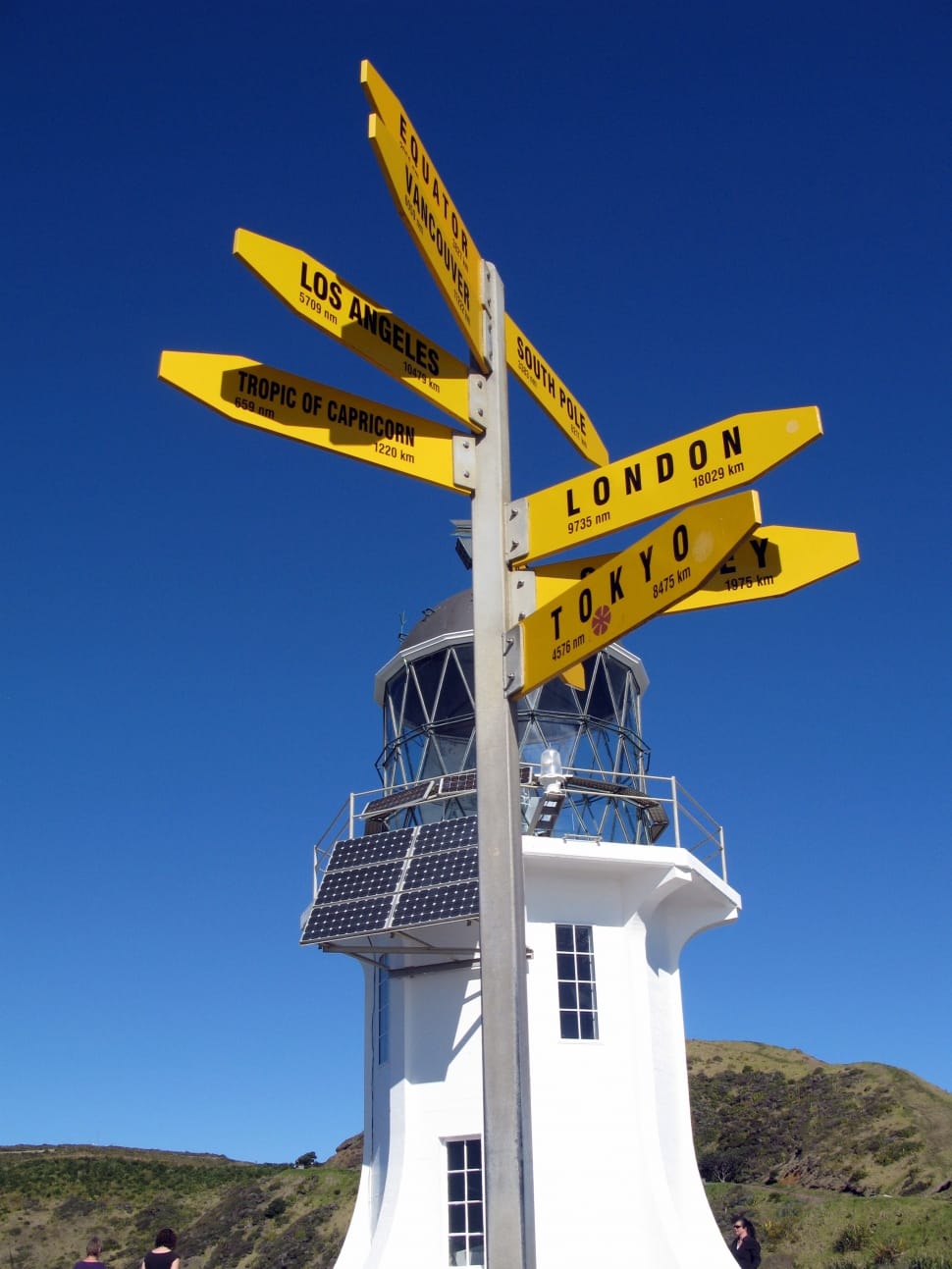 Direction, Cape Reinga, Lighthouse, clear sky, blue preview