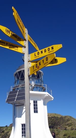 Direction, Cape Reinga, Lighthouse, clear sky, blue thumbnail