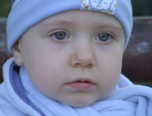 baby's blue knit cap thumbnail