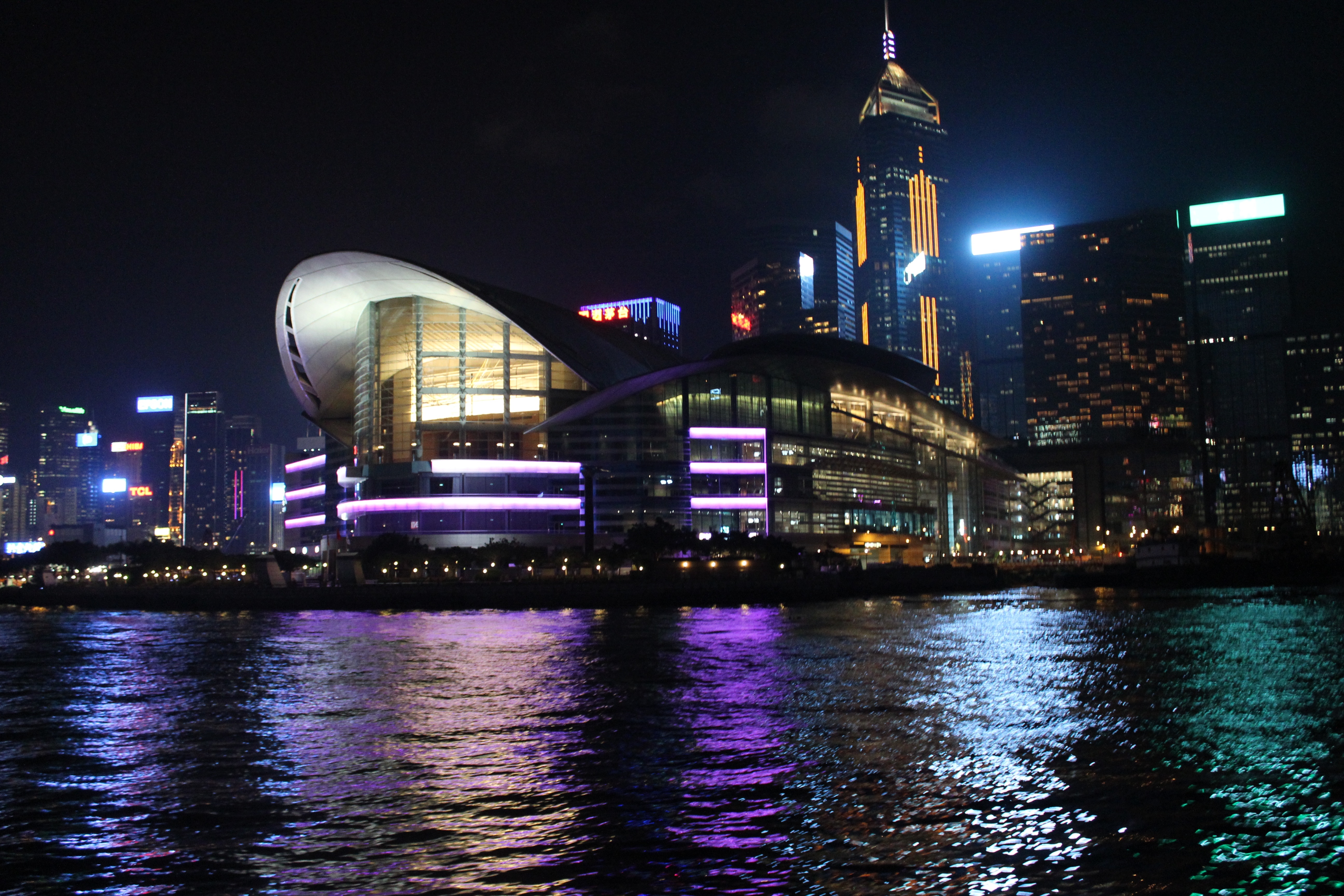Hong Kong, Night View, Central, night, illuminated