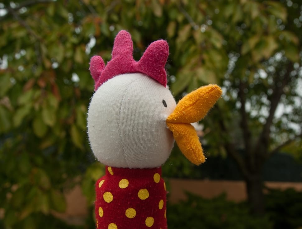 red white and pink duck plush toy preview