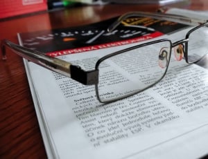 stainless frame square eyeglasses thumbnail