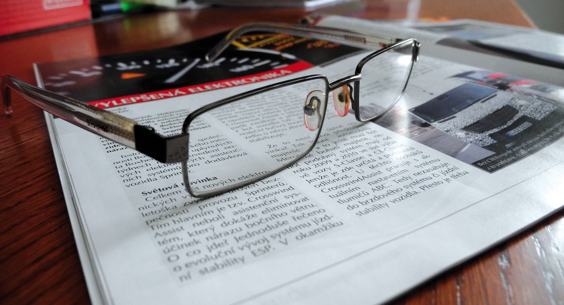 stainless frame square eyeglasses