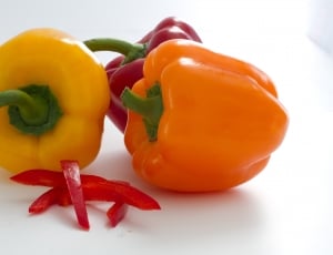 orange yellow and red bell pepper thumbnail