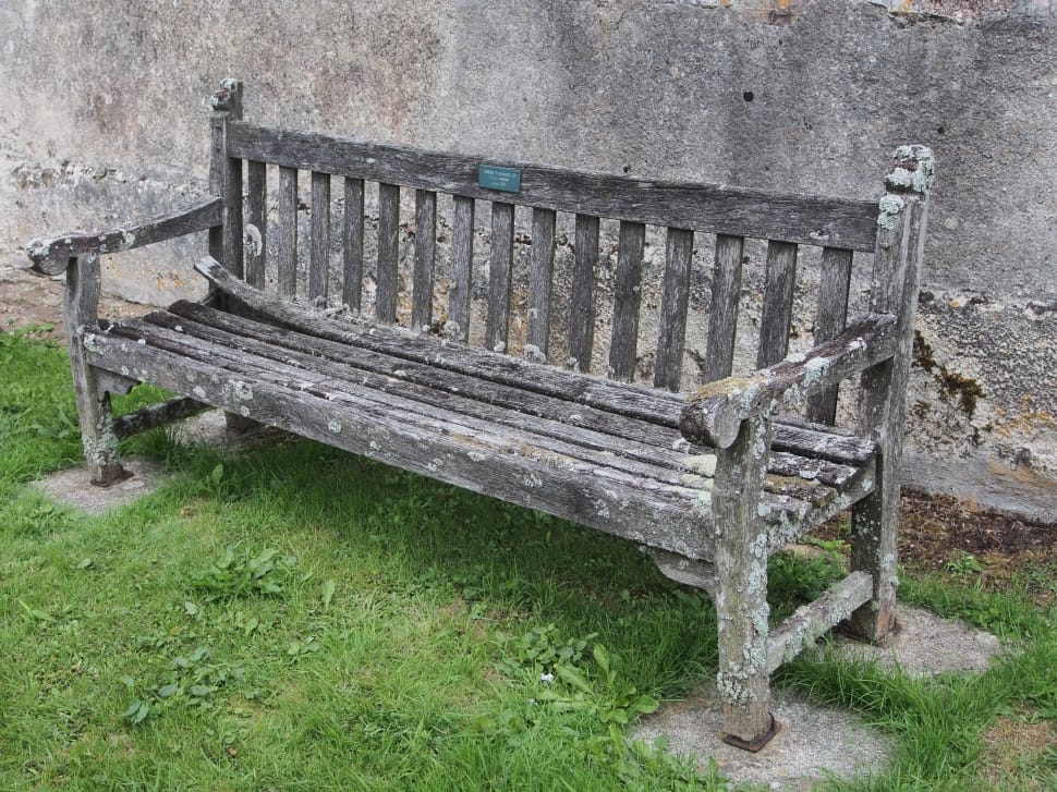 Lichen, Bench, Old, Seat, Dilapidated, day, outdoors preview
