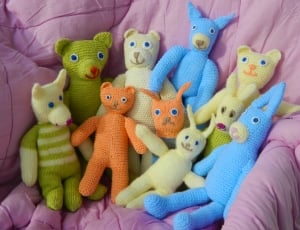 knitted animal toy lot thumbnail