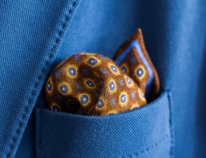 brown and blue textile inside blue pocket thumbnail