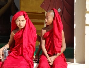 Myanmar, Buddhism, Monk, Boys, Guys, red, cultures thumbnail