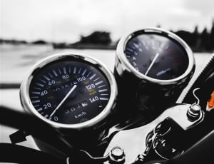 black and gray motorcycle speedometer thumbnail