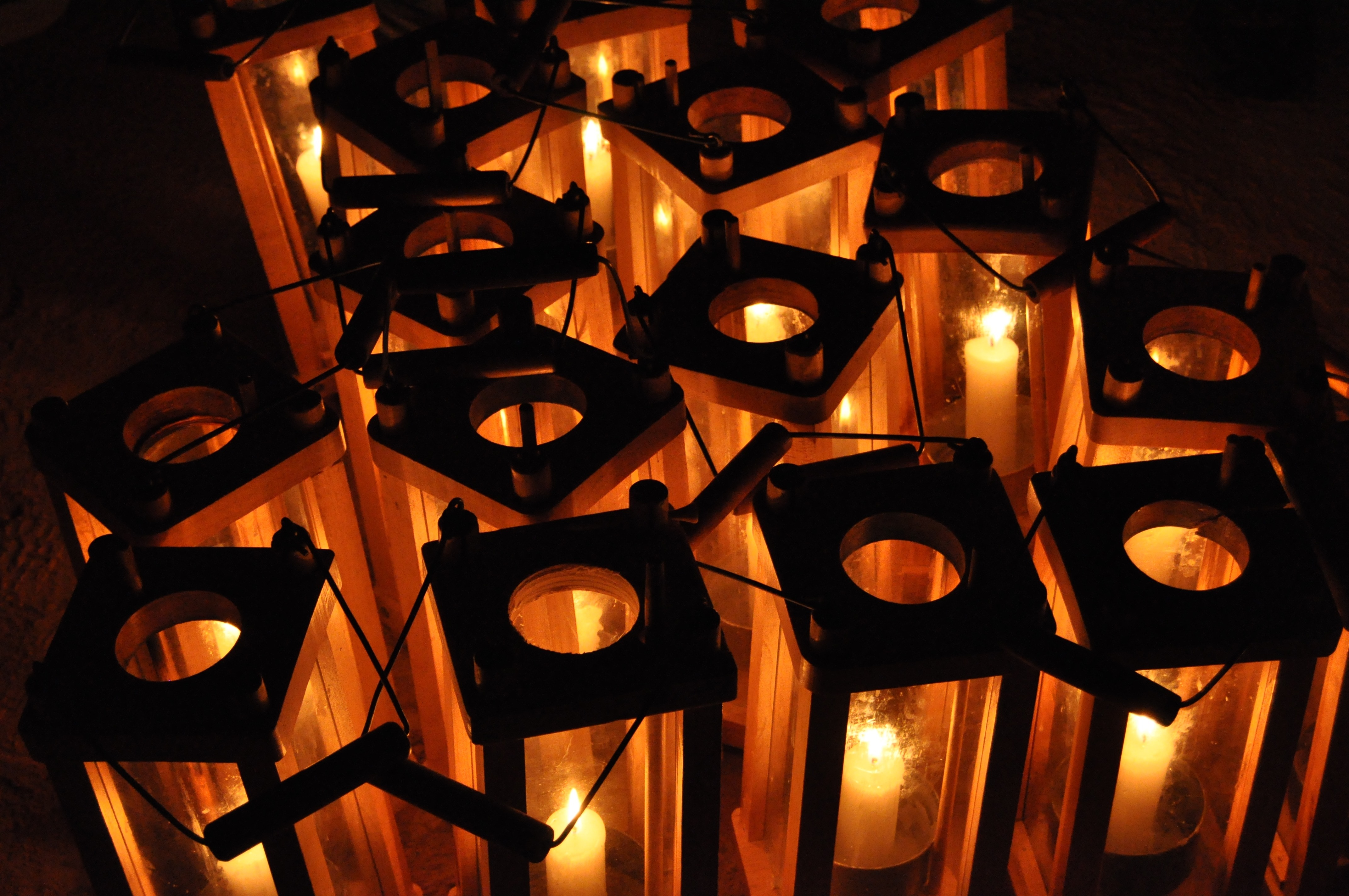 black candle lantern lot