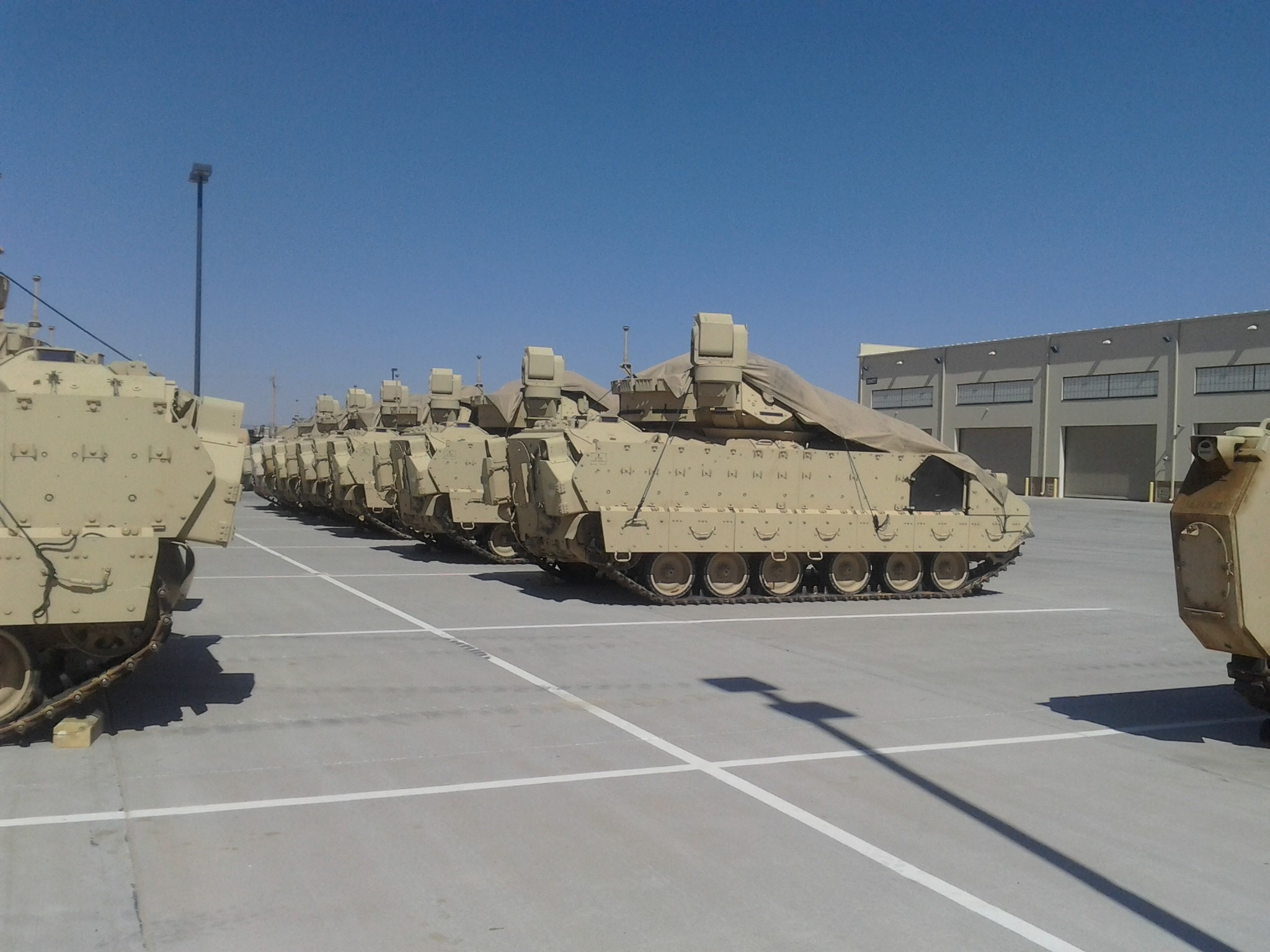 military tank lot