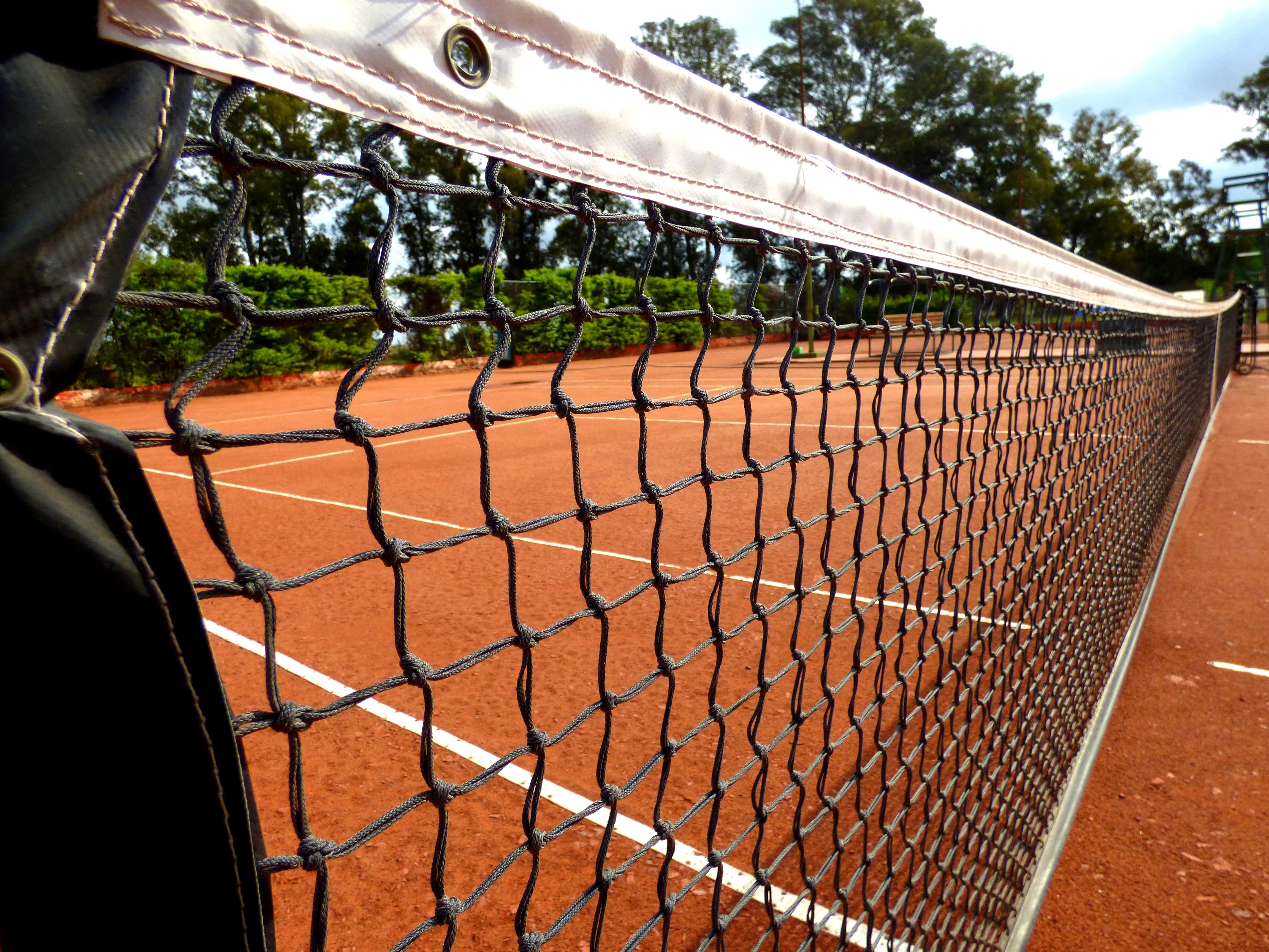 white and black tennis net