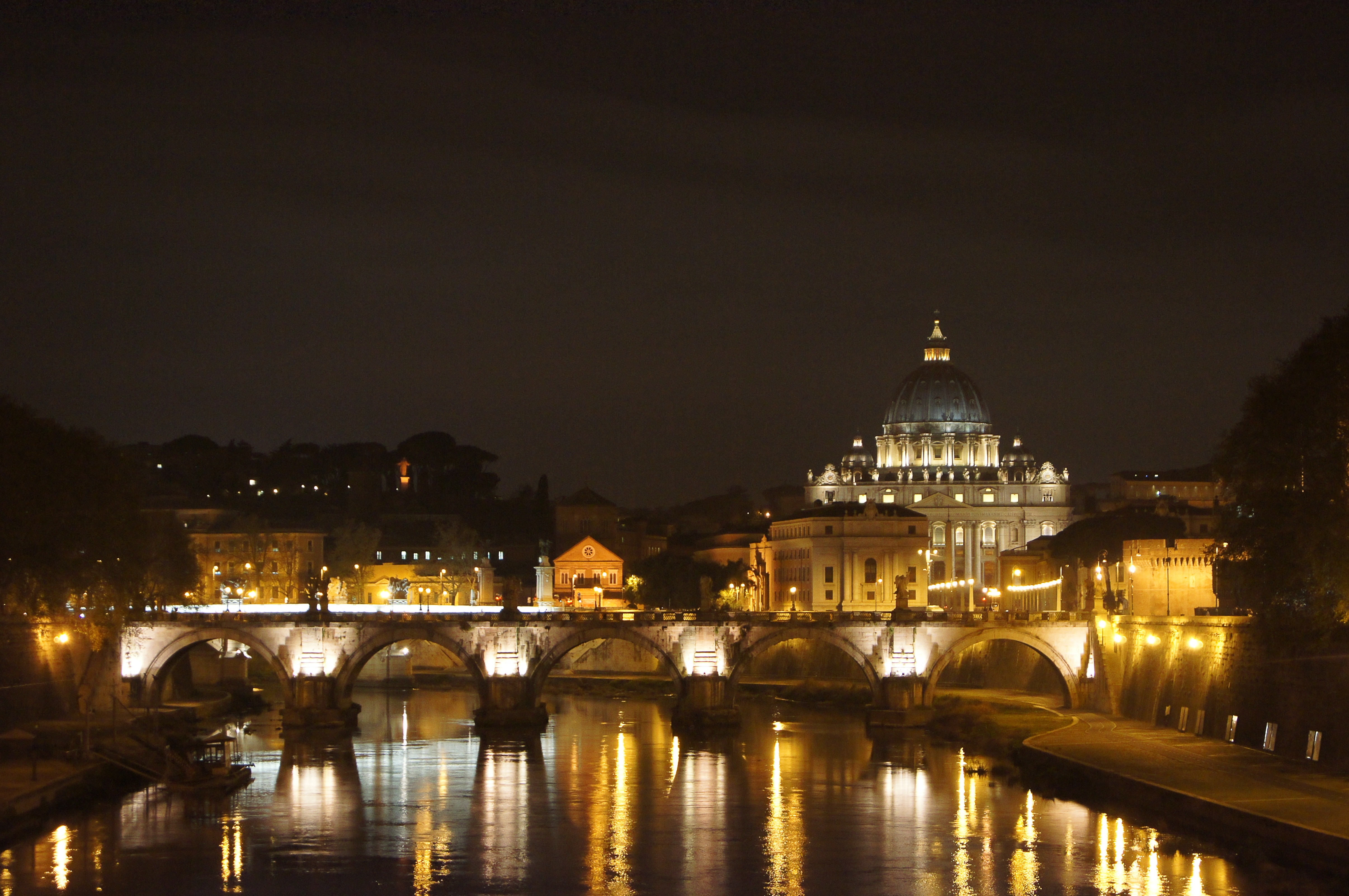 St Peter'S Basilica, Night Photography, illuminated, architecture