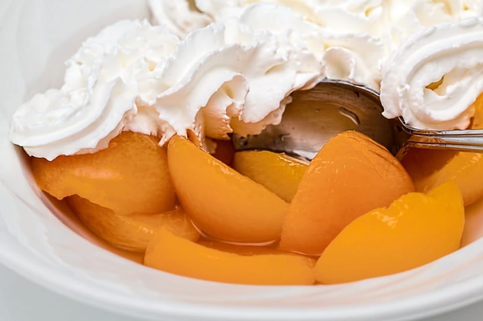 Whipped Cream, Fruit, Dessert, Apricot, food and drink, food preview