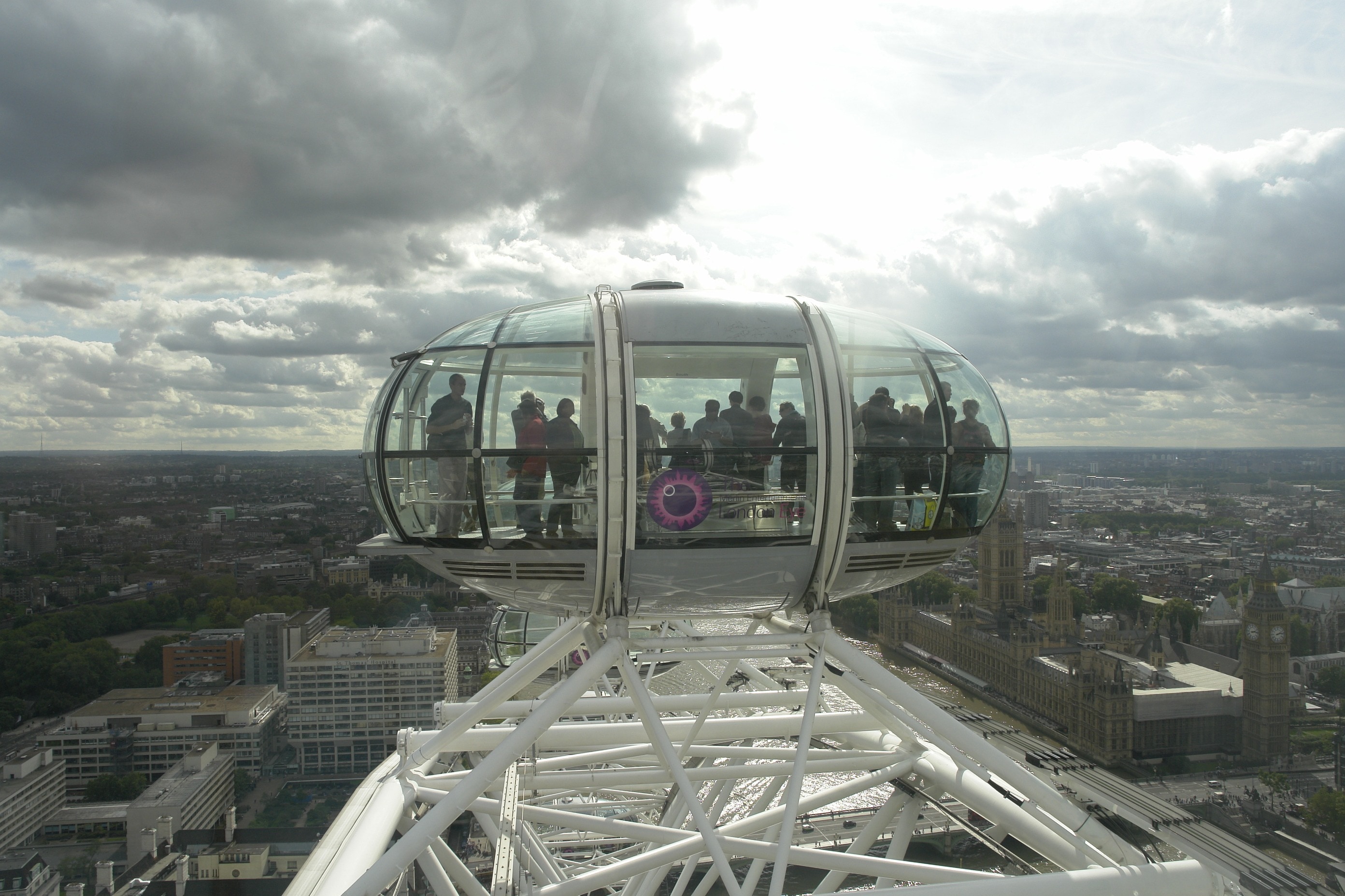 View, The London Eye, Carousel, cloud - sky, sky