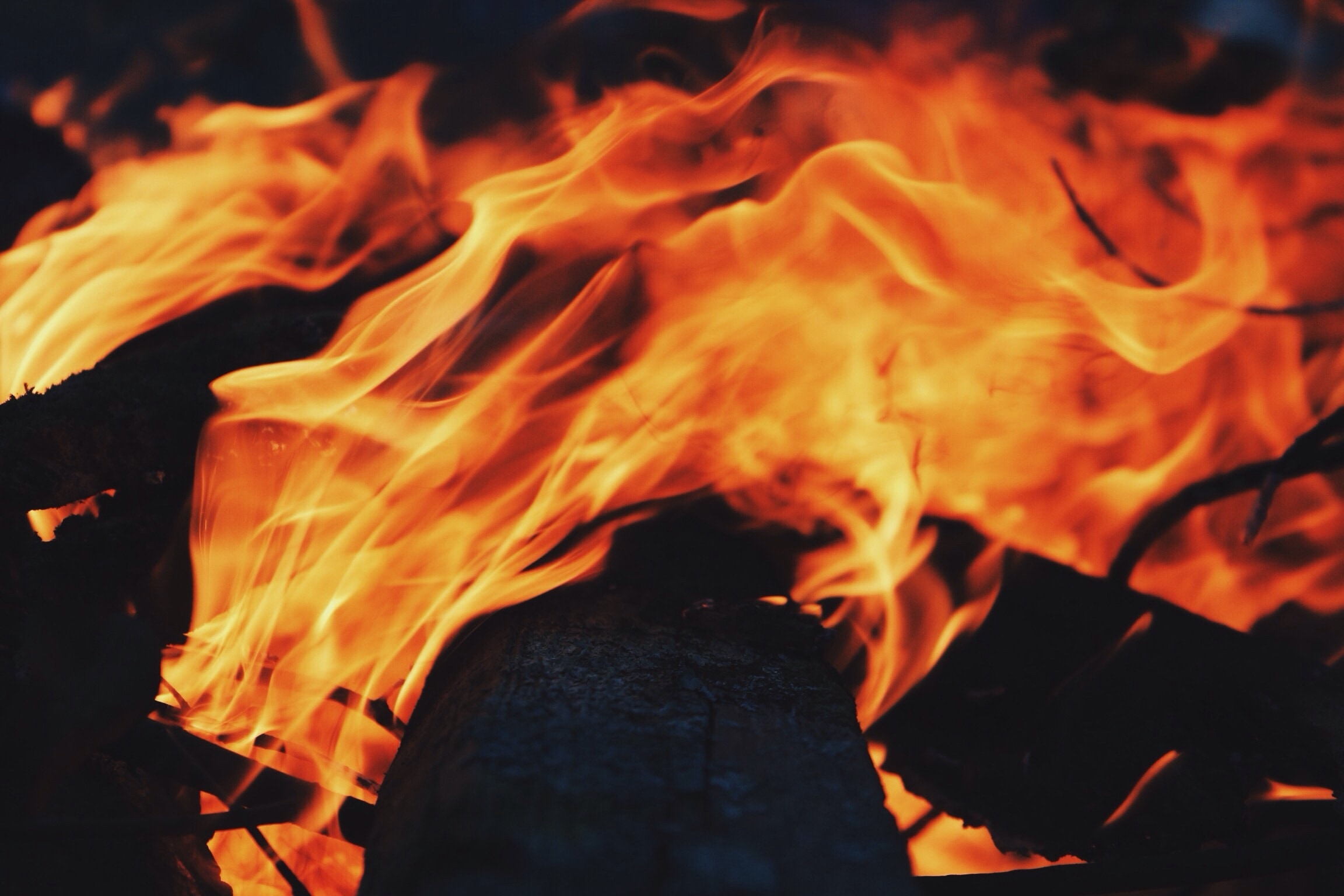 fire, dark, night, camping, heat - temperature, flame