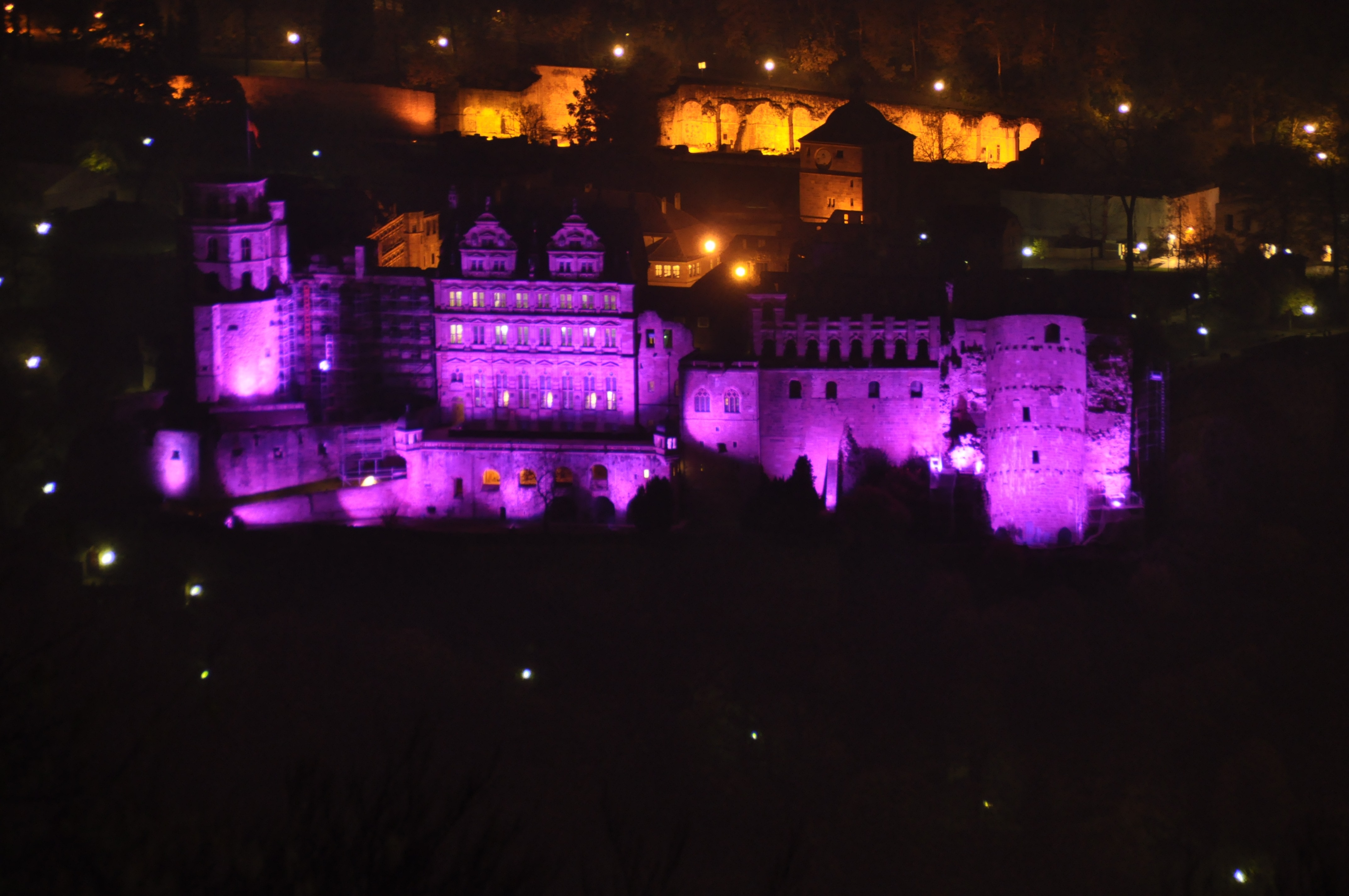 Castle Heidelberg, Heidelberg, night, music