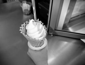 grayscale photo of ice cream thumbnail