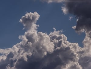 White, Blue, Grey, Dramatic, Clouds, weather, cloud - sky thumbnail