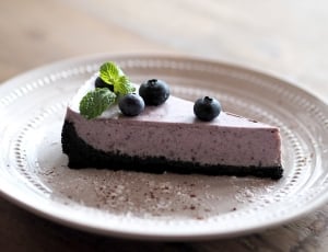 blueberry cake served on the plate thumbnail