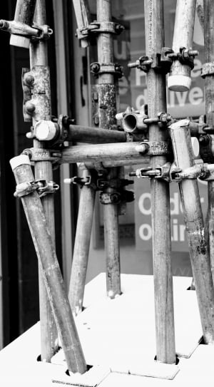 grayscale photo of pipes thumbnail