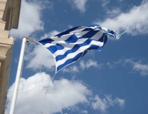 Wind, Sky, Greece, Flag, cloud - sky, sky thumbnail