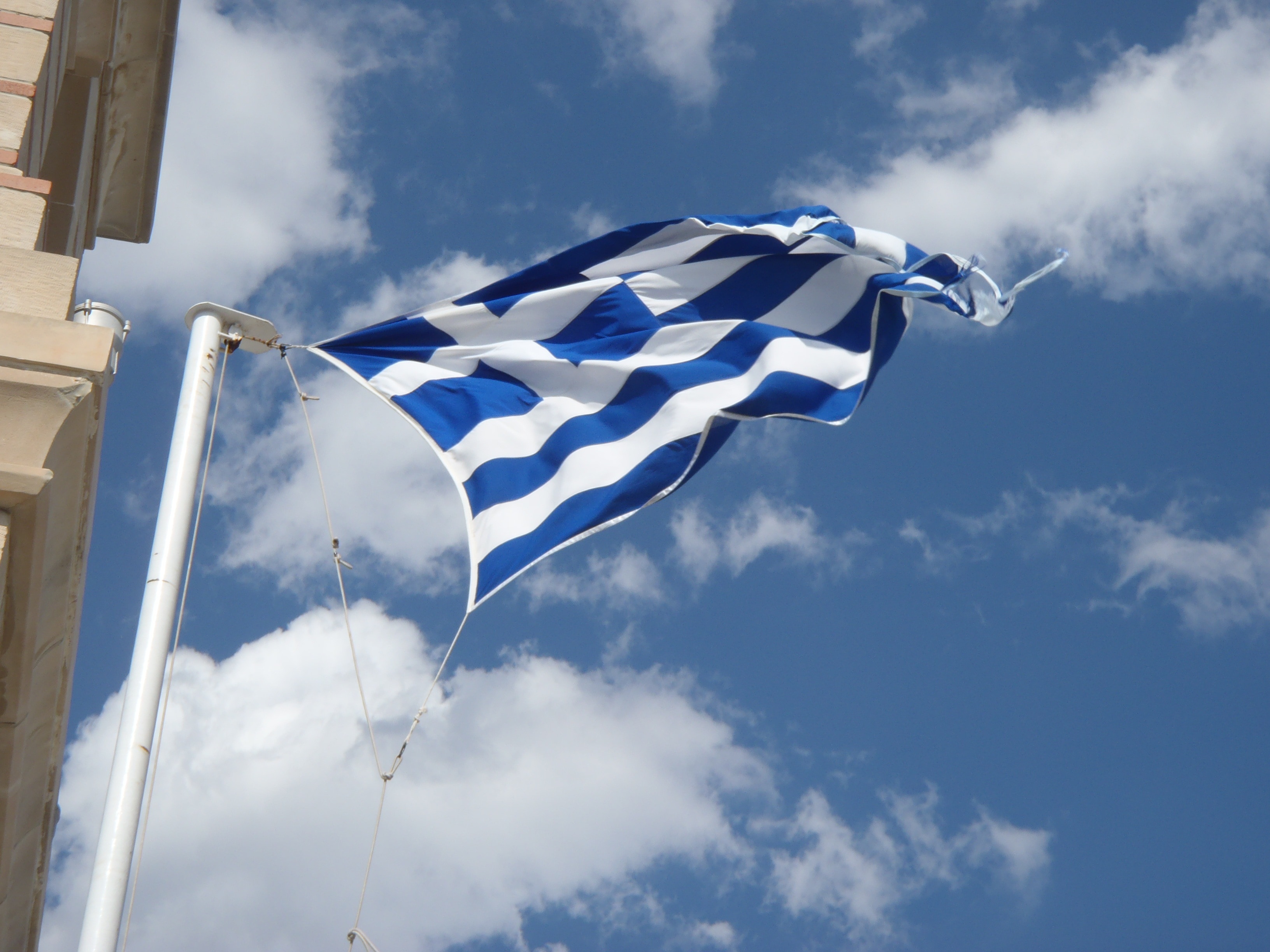 Wind, Sky, Greece, Flag, cloud - sky, sky