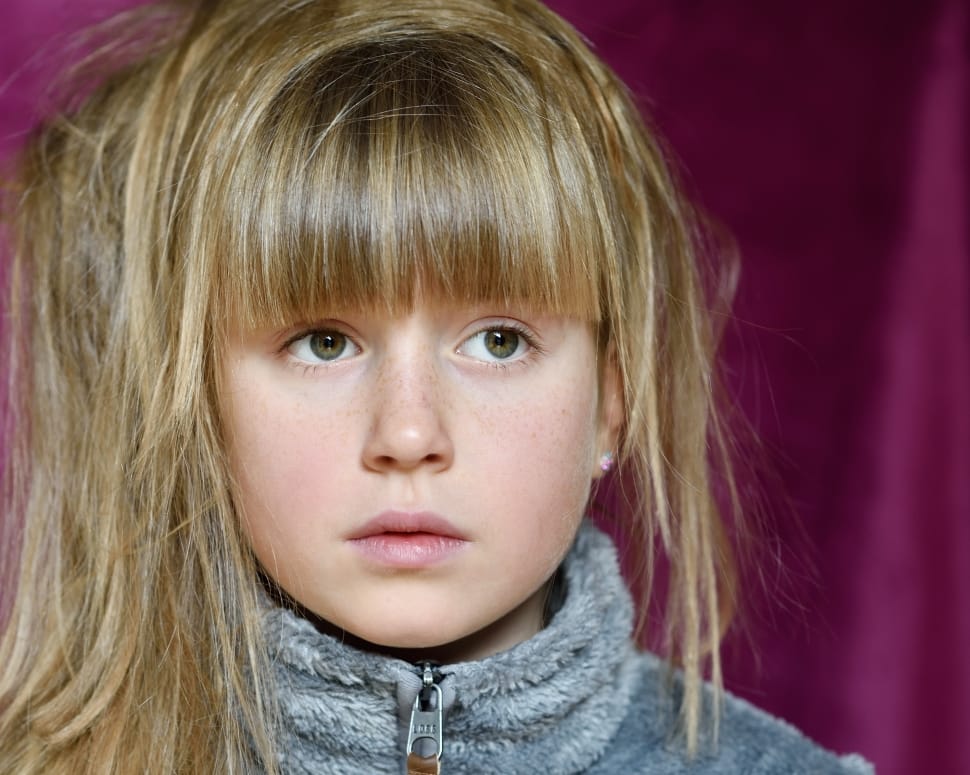 Expression, View, Child, Face, Girl, blond hair, children only preview