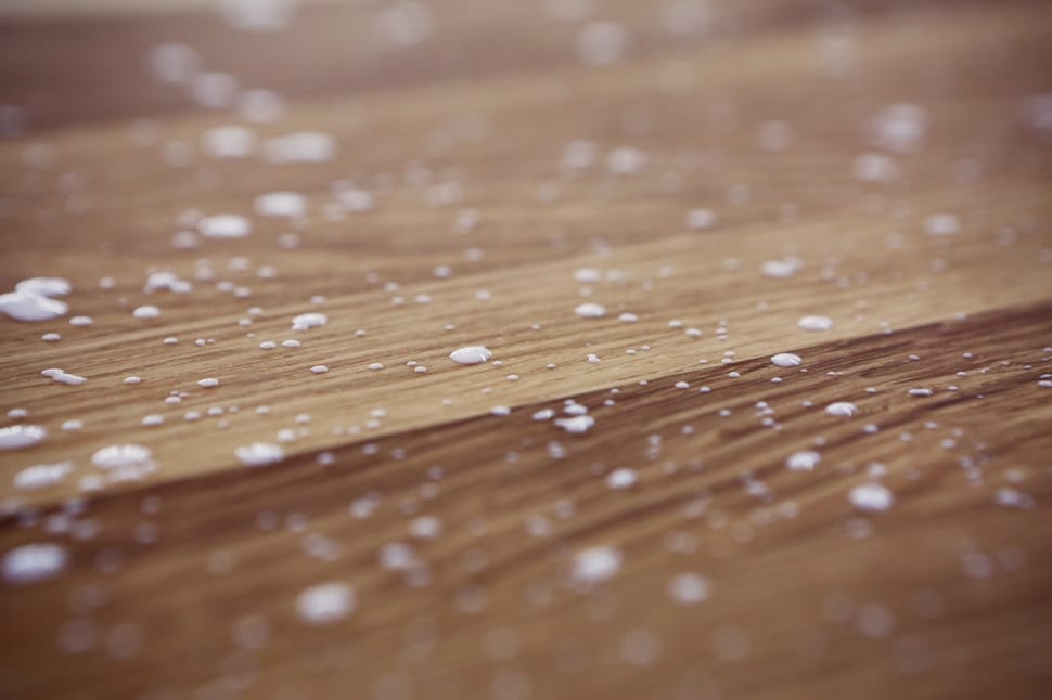 brown wooden surface with white powder preview