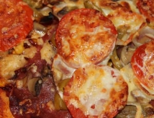 Pizza, Mozarella, Scalloped, Cheese, food, food and drink thumbnail
