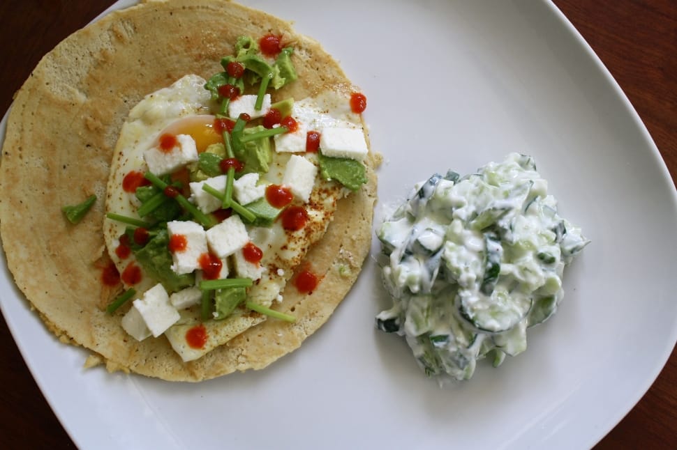 egg and salad with white cheese preview