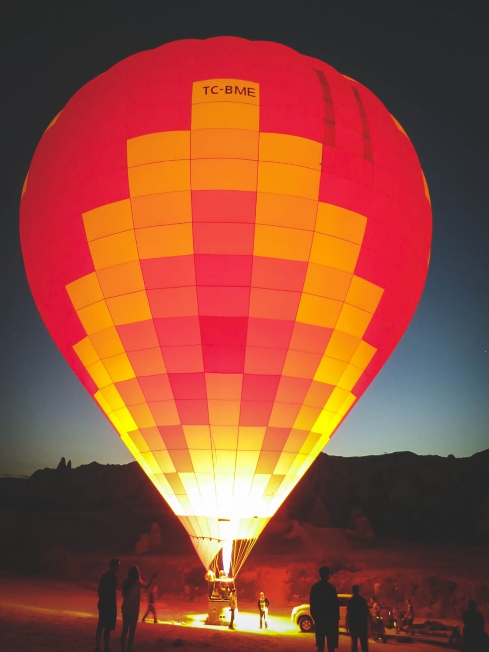 red orange tc-bme hot air balloon preview