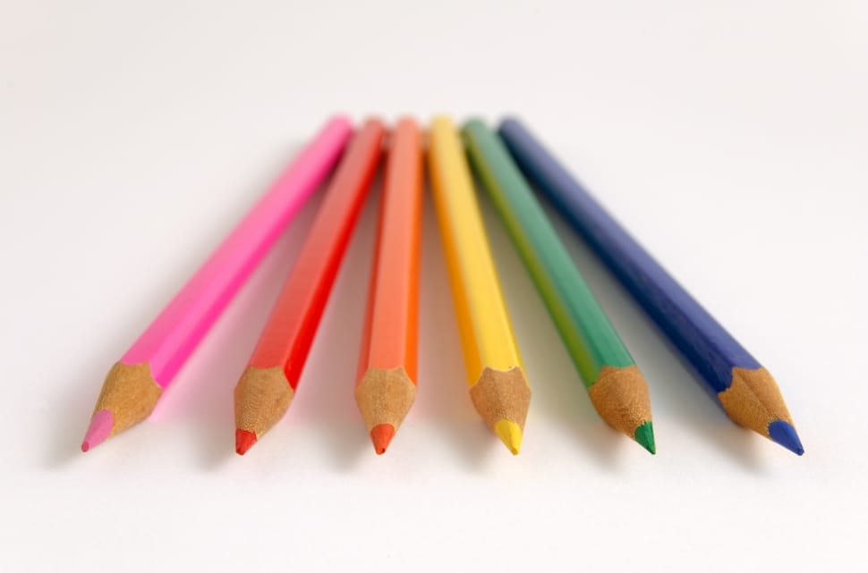 six color pencils preview