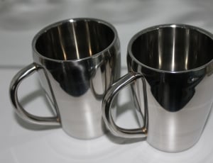 2 stainless steel mugs thumbnail