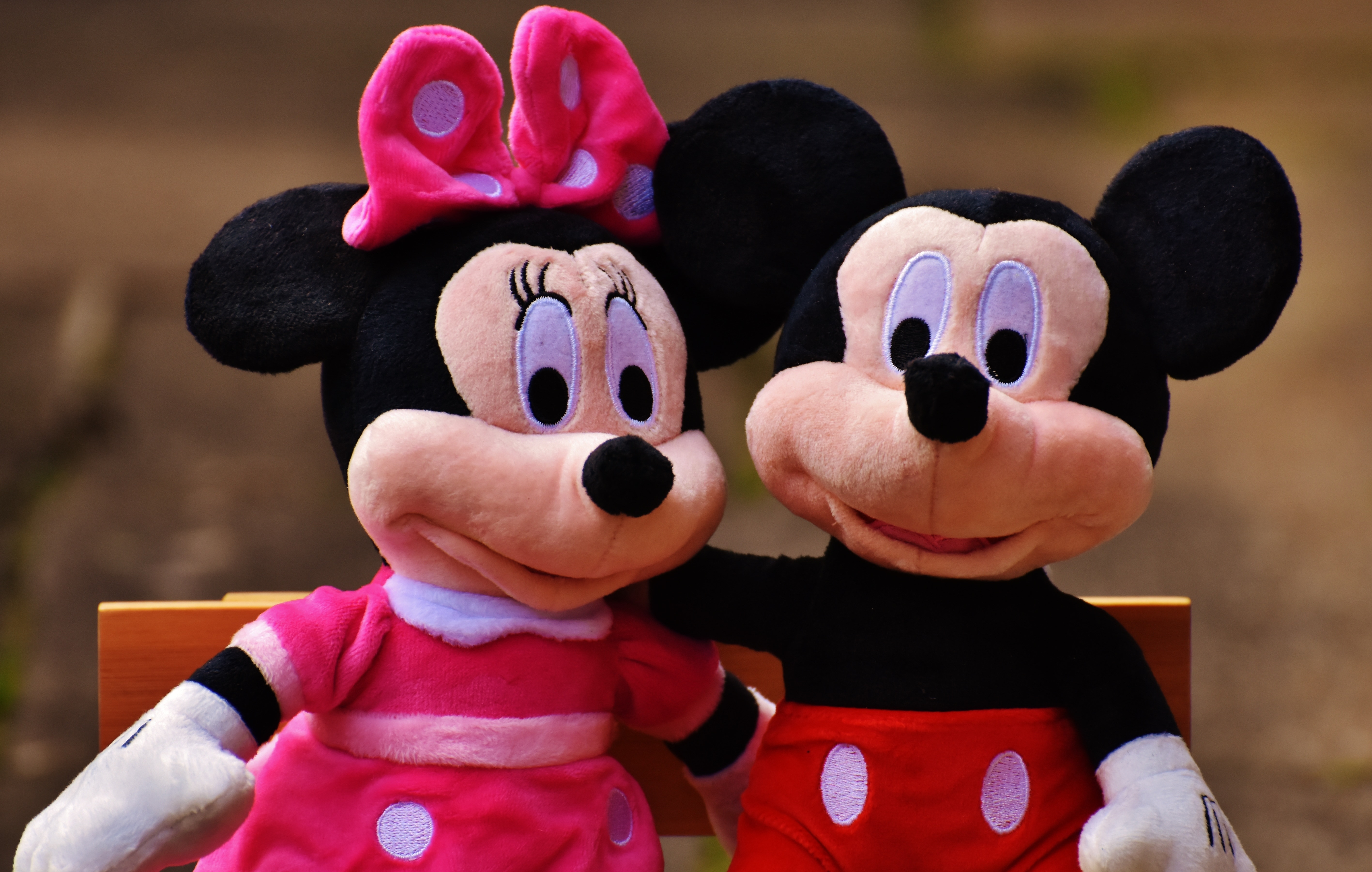 mickey mouse and minnie mouse plush toy