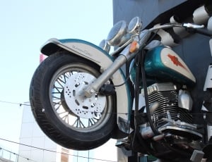 mounted harley davidson cruiser motorcycle thumbnail