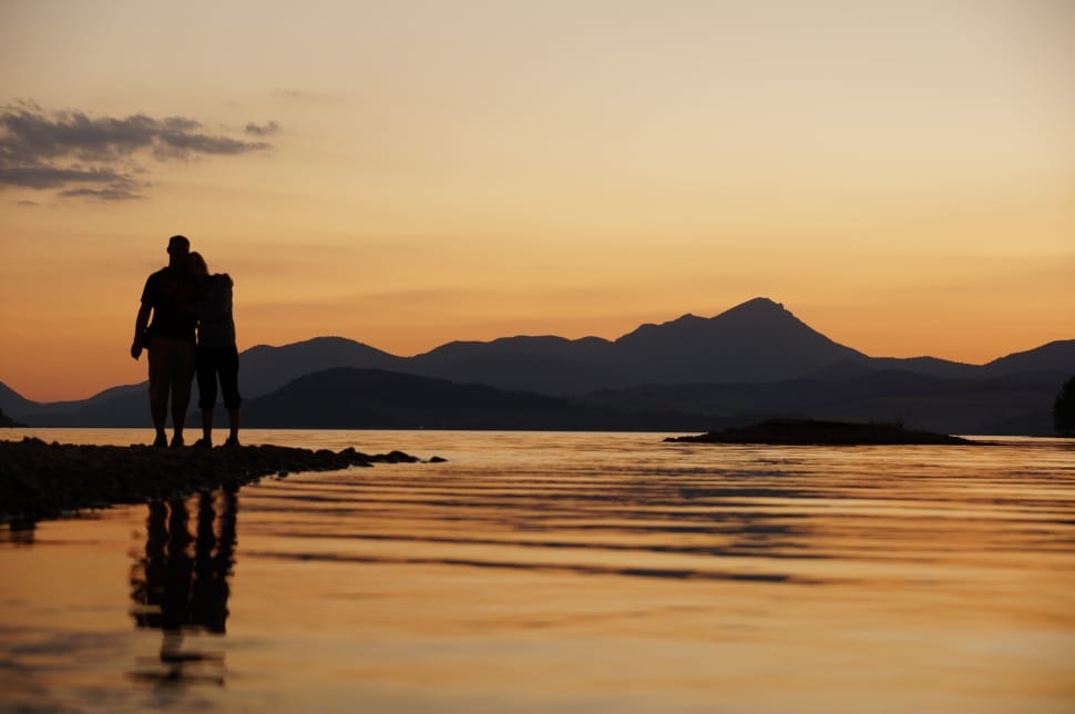 West, Sun, Water, Lake, Silhouettes, sunset, adventure preview