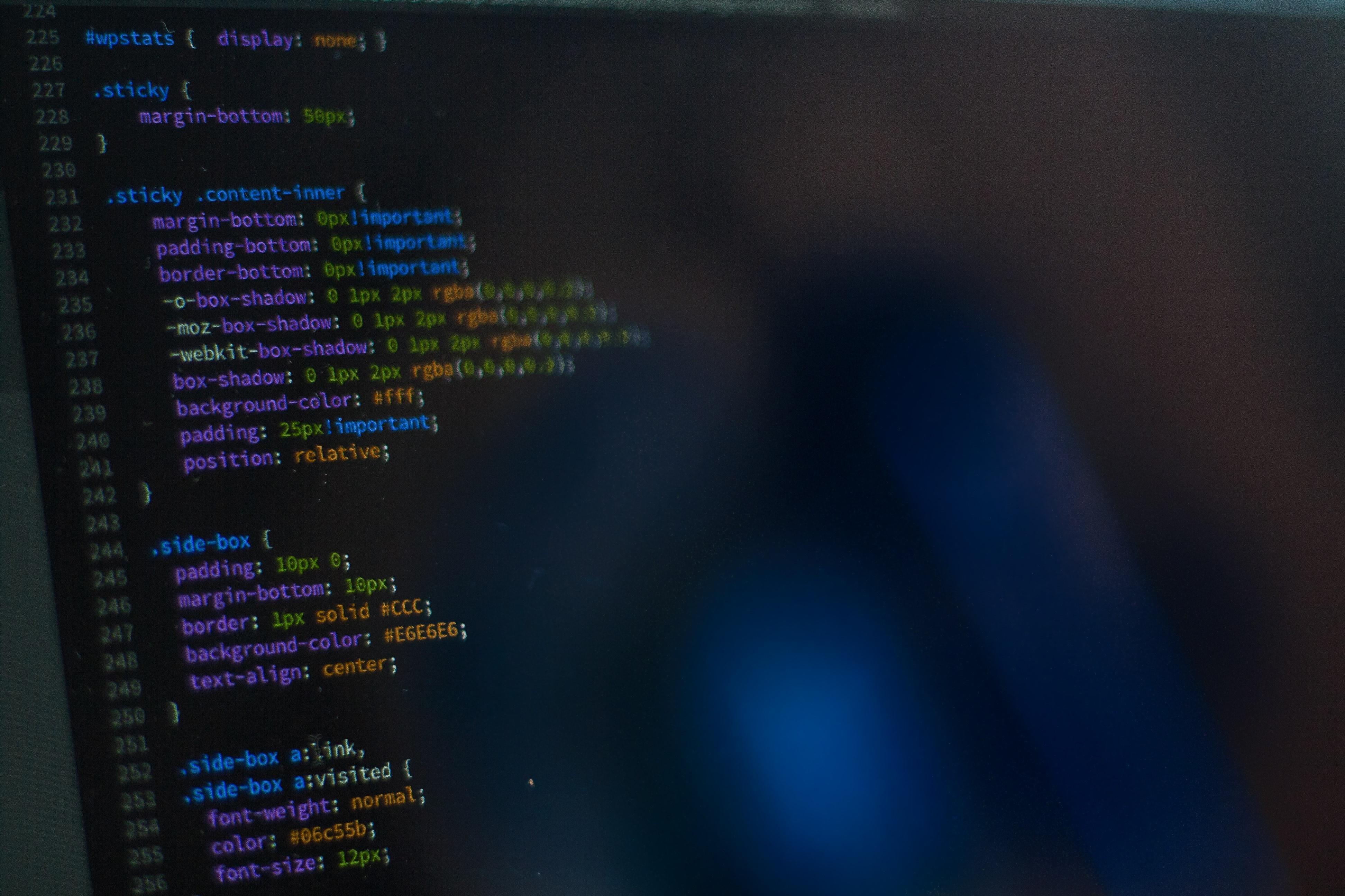 computer codes screenshot