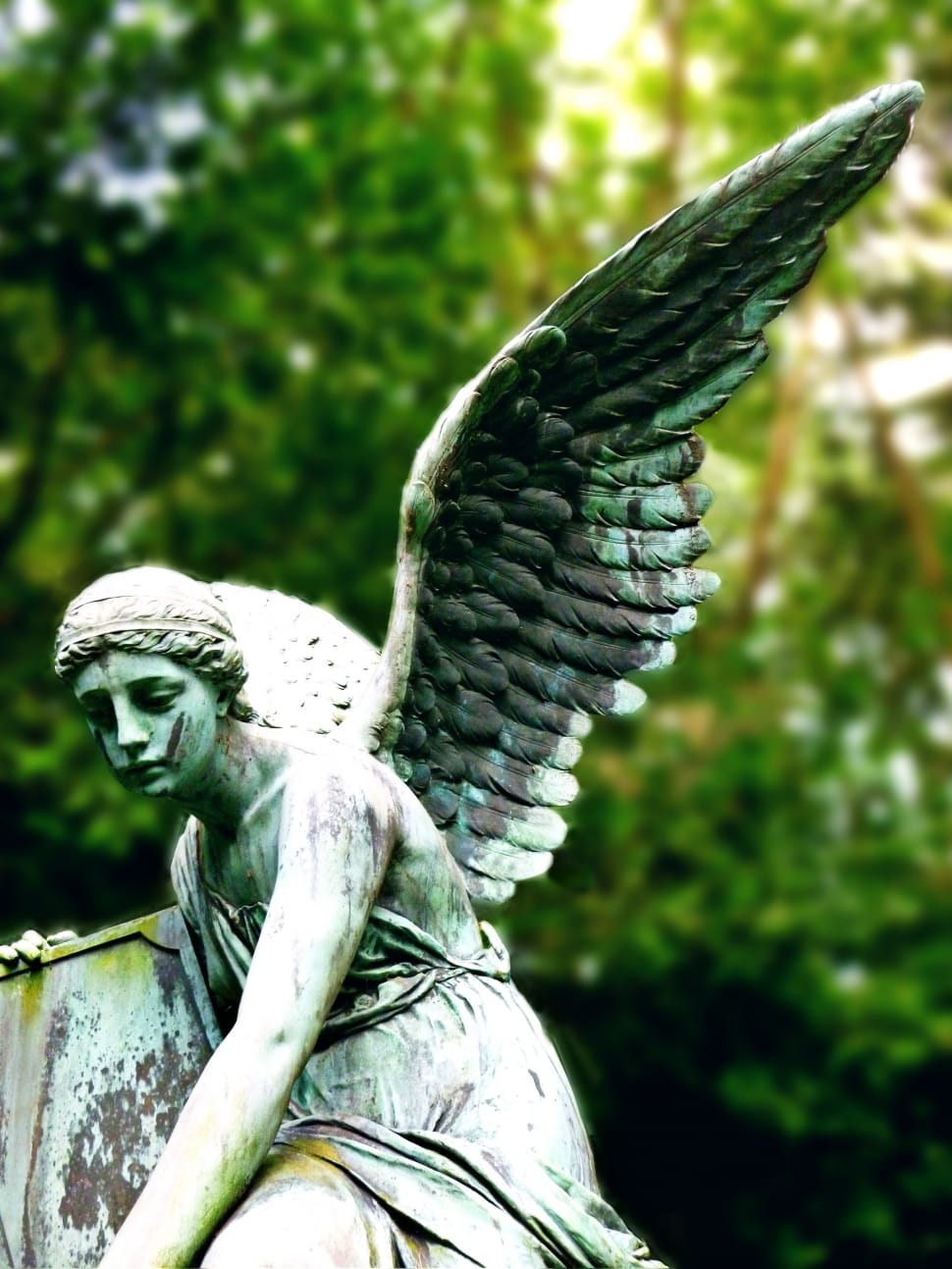 concrete angel graveyard statue free image | Peakpx