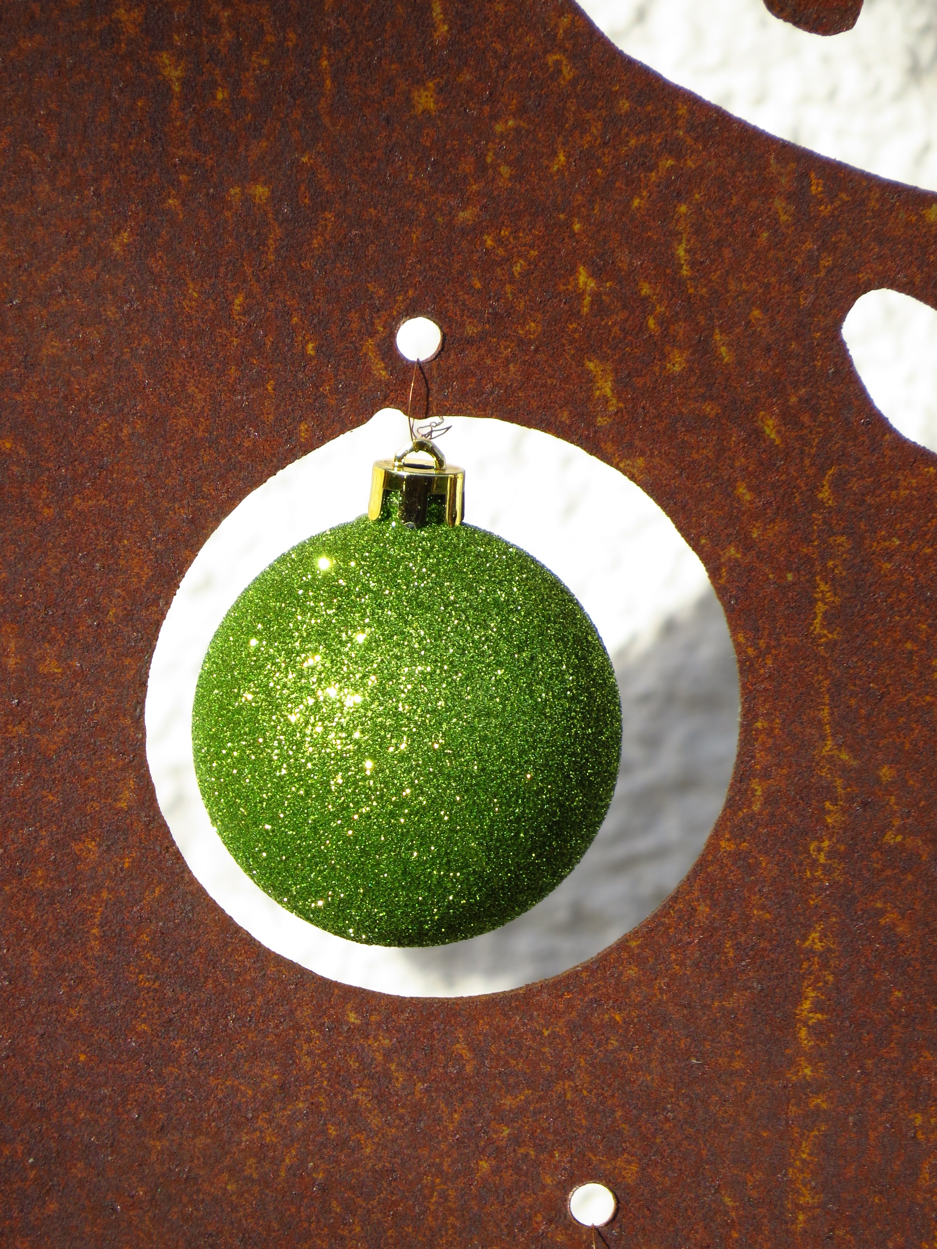 Glass Ball, Weihnachstkugel, Ball, green color, healthy eating