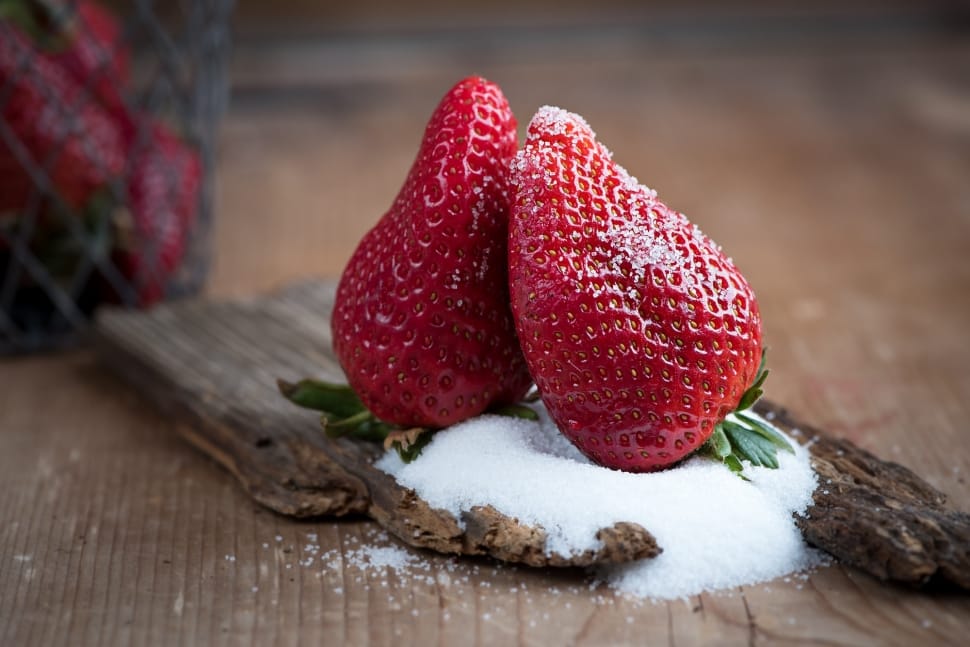 2 red strawberries preview